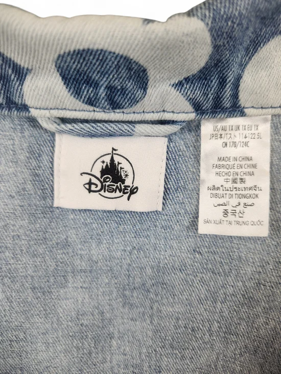 NWT Disney Light Blue Floral Print Denim Jacket with Minnie Motif - Picture 7 of 8